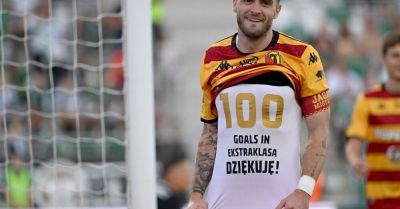 Ekstraklasa piłkarska - zawodnik Jagiellonii Białystok Jesus Imaz w Klubie 100